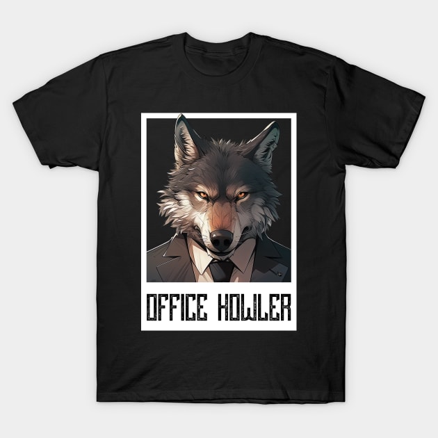 Office Howler. Business wolf T-Shirt by MaxDeSanje 